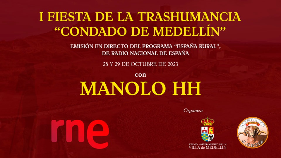 España Rural de Rtve nos acompaña y emite en directo durante la trashumancia 2023 en Medellin